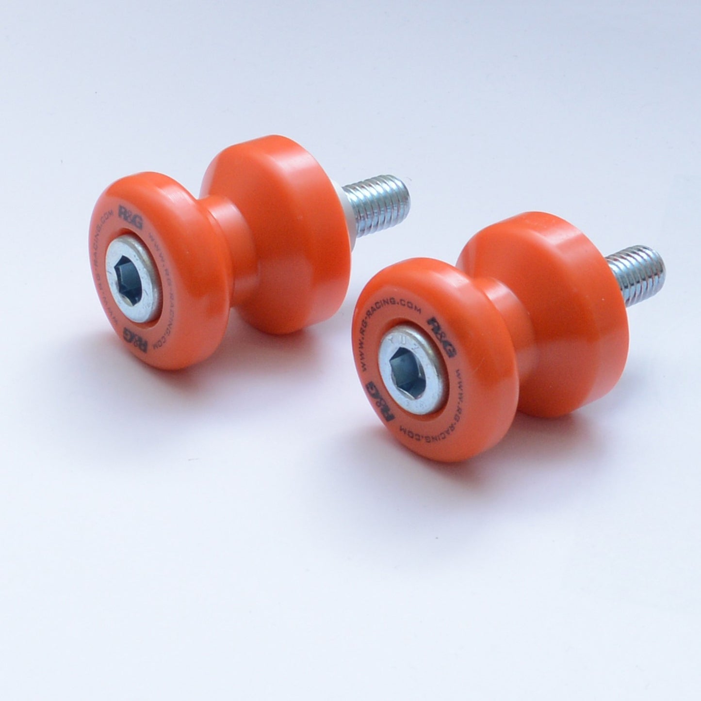 R&G Racing M10 Cotton Reels for KTM 990 Super Duke '04-'17, 950 Super Moto '04-'15, 1190 Adventure '11-'20, 1190 Adventure r '12-'20 and Husqvarna 701 SM / Enduro '15-'22