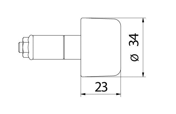 CNC Racing Single Bar End to Match Lever Guards - "BOING" Style