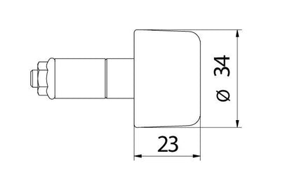 CNC Racing Single Bar End to Match Lever Guards - "BOING" Style