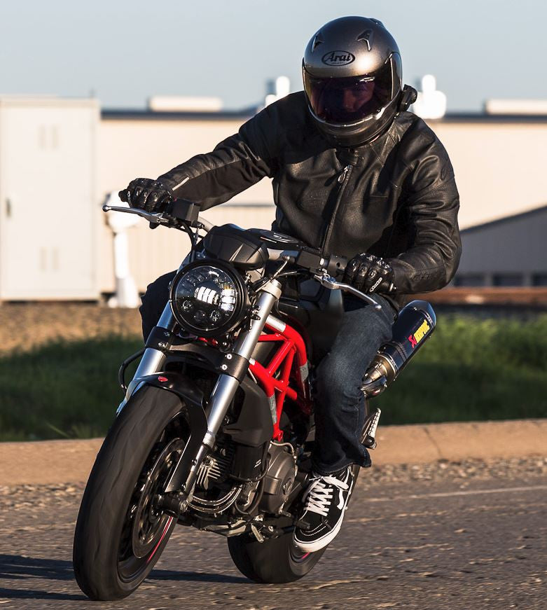 Motodemic 7 Inch Adaptive 2 LED Round Headlight
