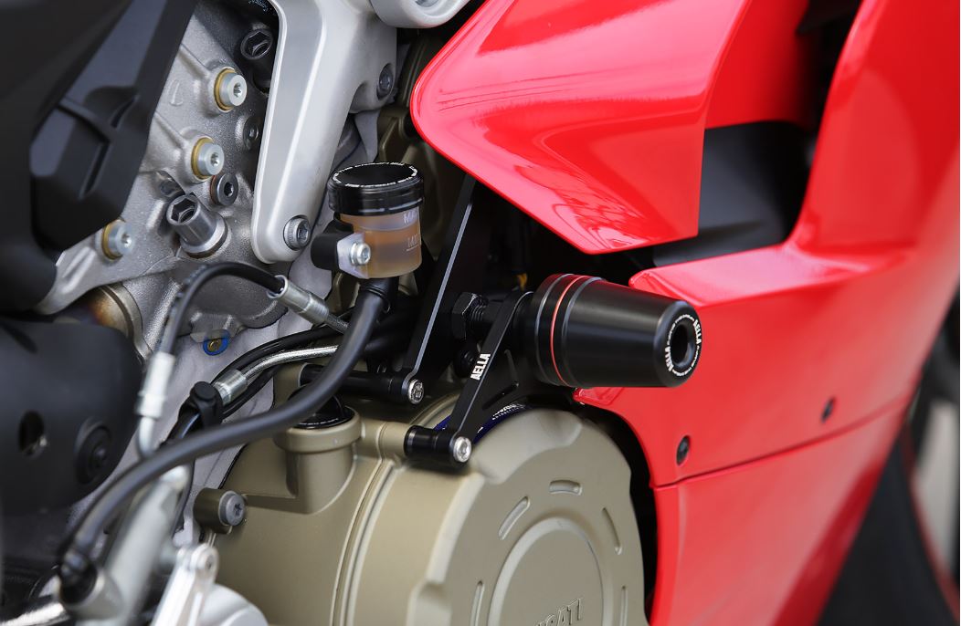 AELLA Frame Slider Kit For the Ducati Panigale V4 R / SP (up to 2021), and V4's with the Dry Clutch Conversion
