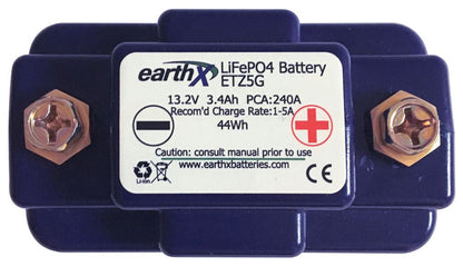 EarthX ETZ5G Lightweight Lithium Battery for Electric start KTM SX-F  Freeride 250R  and Husqvarna TE/TC
