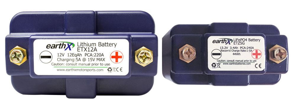 EarthX ETZ5G Lightweight Lithium Battery for Electric start KTM SX-F  Freeride 250R  and Husqvarna TE/TC