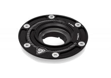 CNC Racing Aluminum with Carbon Inlay Gas Cap Flange for newer Ducati, MV Agusta, and Aprilia