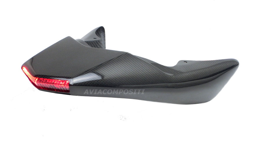 AviaCompositi Carbon Fiber Tail For Single Muffler Exhaust for Ducati Hypermotard 1100 / Evo / 796