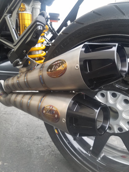 ZARD NEW Full Titanium 2-1-2 Racing (Stacked Mufflers) Exhaust for the BMW R NineT