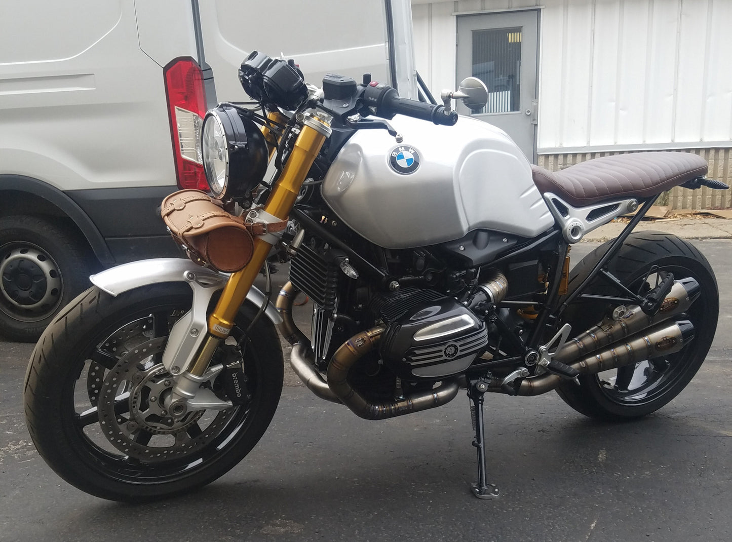 ZARD NEW Full Titanium 2-1-2 Racing (Stacked Mufflers) Exhaust for the BMW R NineT