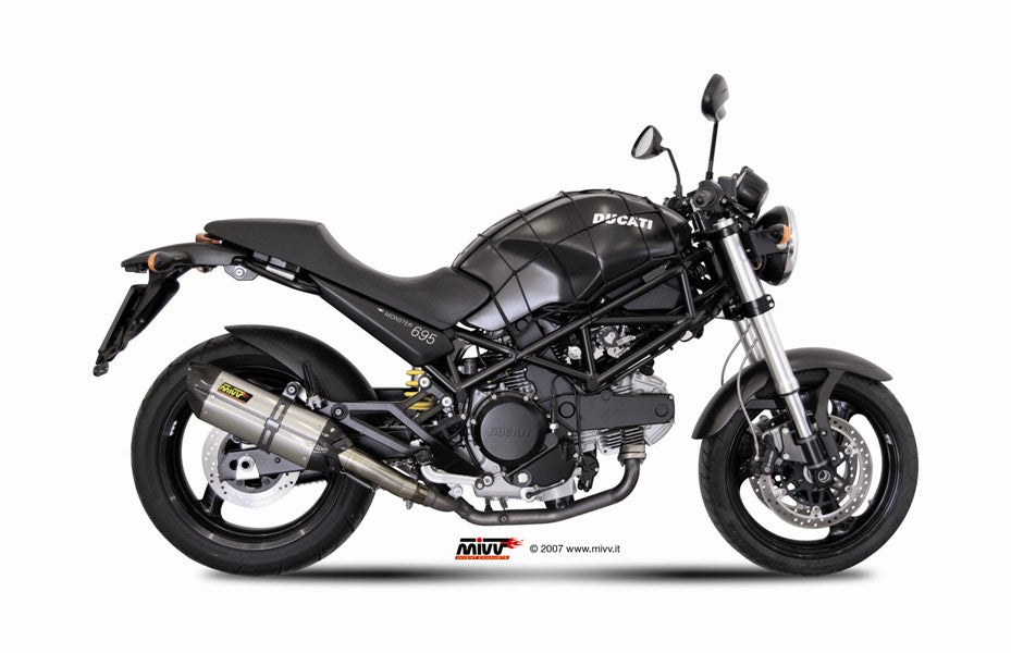 MIVV 2 Slip-on, Suono Stainless Steel, Standard Exhaust For Ducati Monster 695 2006-2008