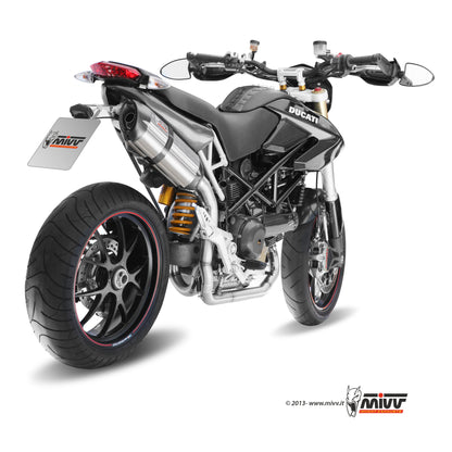 MIVV Slip-on, Suono Stainless Steel, Standard Exhaust For Ducati Hypermotard 1100 07-09, Hypermotard 1100 Evo 10-12