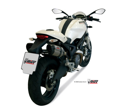 MIVV 2 Slip-on, Suono Stainless Steel, Standard Exhaust For Ducati Monster 696 2008-2014