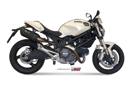 MIVV 2 Slip-on, Suono Black, Standard Exhaust For Ducati Monster 696 2008-2014