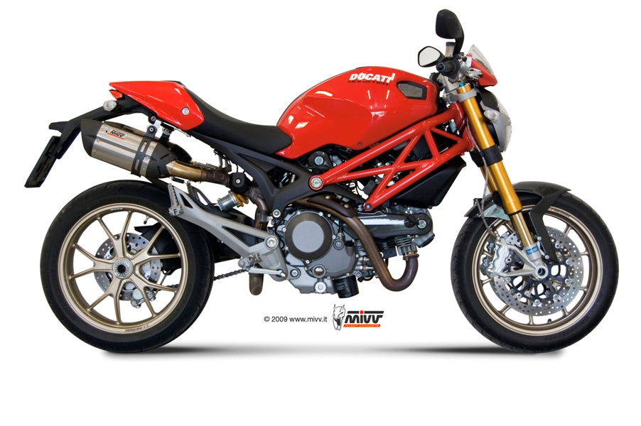MIVV 2 Slip-on, Suono Stainless Steel, Standard Exhaust For Ducati Monster 795 12-14, Monster 796 10-14, Monster 1100 08-10