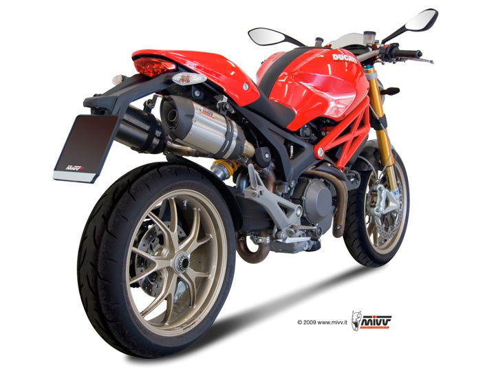 MIVV 2 Slip-on, Suono Stainless Steel, Standard Exhaust For Ducati Monster 795 12-14, Monster 796 10-14, Monster 1100 08-10