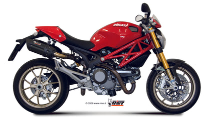 MIVV 2 Slip-on, Suono Black, Standard Exhaust For Ducati Monster 795 12-14, Monster 796 10-14, Monster 1100 08-10
