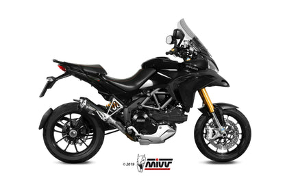 MIVV Slip-on, Delta Race Black, Standard Exhaust For Ducati Multistrada 1200 2010-2014