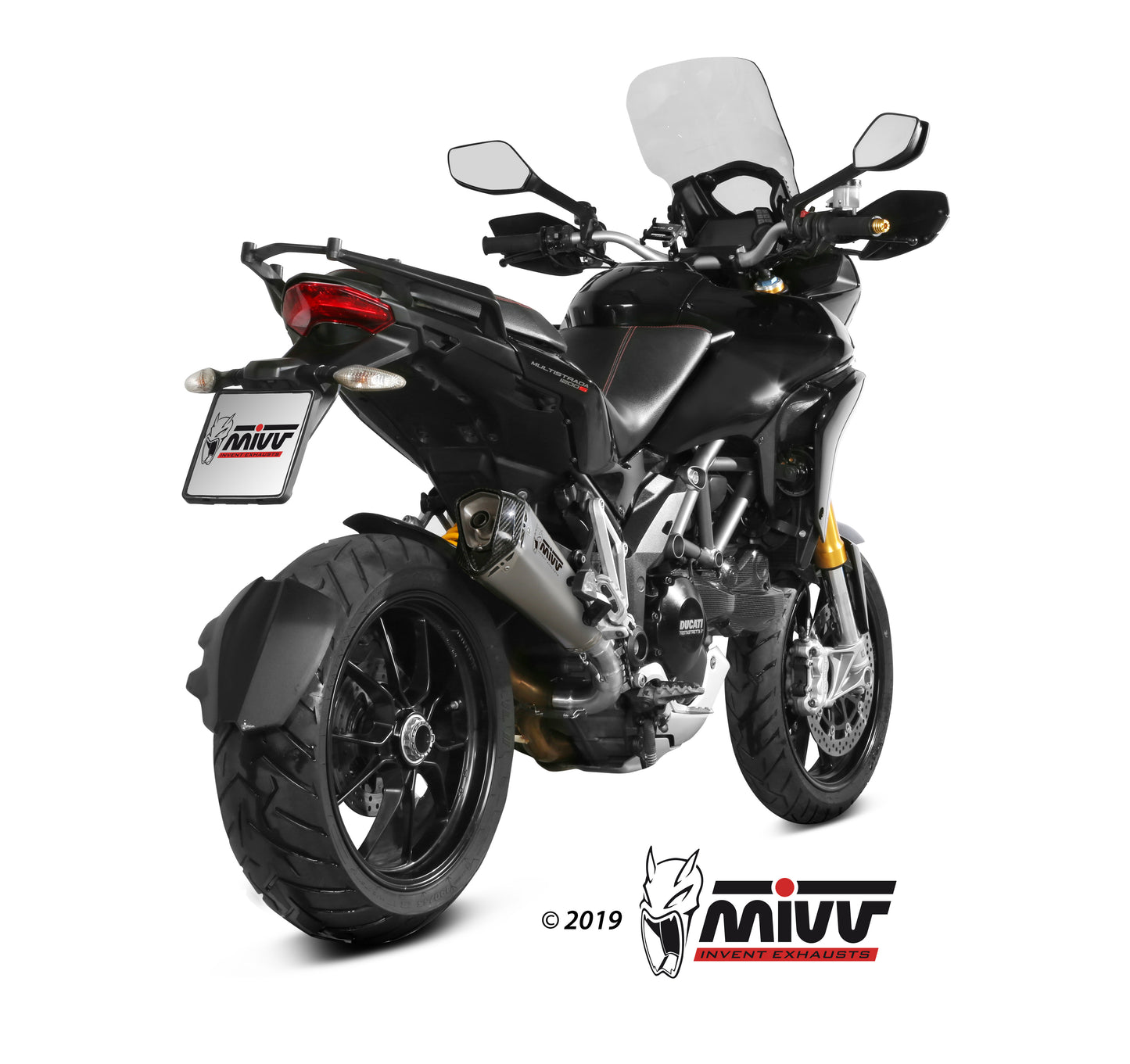 MIVV Slip-on, Delta Race Stainless Steel, Standard Exhaust For Ducati Multistrada 1200 2010-2014