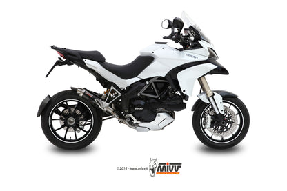 MIVV Slip-on, GP Black, Standard Exhaust For Ducati Multistrada 1200 2010-2014