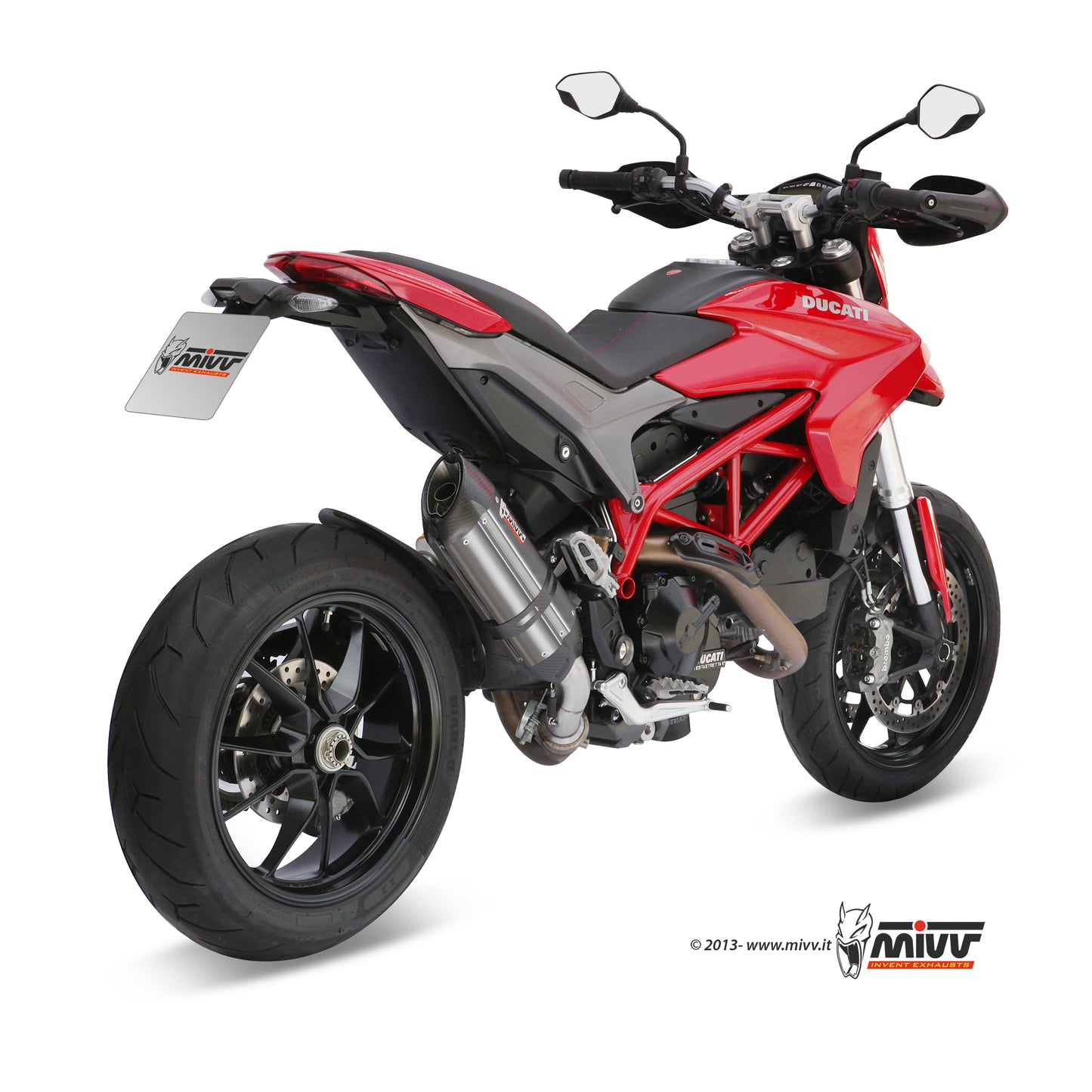 MIVV Slip-on, Suono Stainless Steel, Standard Exhaust For Ducati Hypermotard 821/Hyperstrada 821 2013-2015