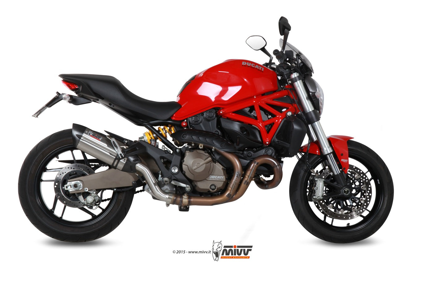 MIVV Slip-on, Suono Stainless Steel, Standard Exhaust For Ducati Monster 821 2014-2017