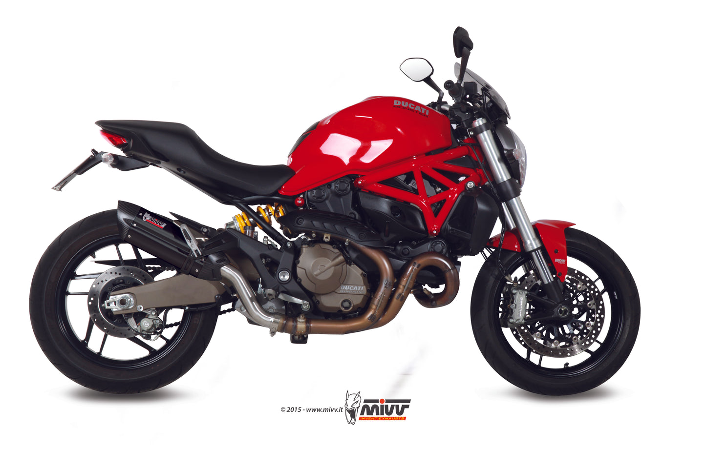 MIVV Slip-on, Suono Black, Standard Exhaust For Ducati Monster 821 2014-2017