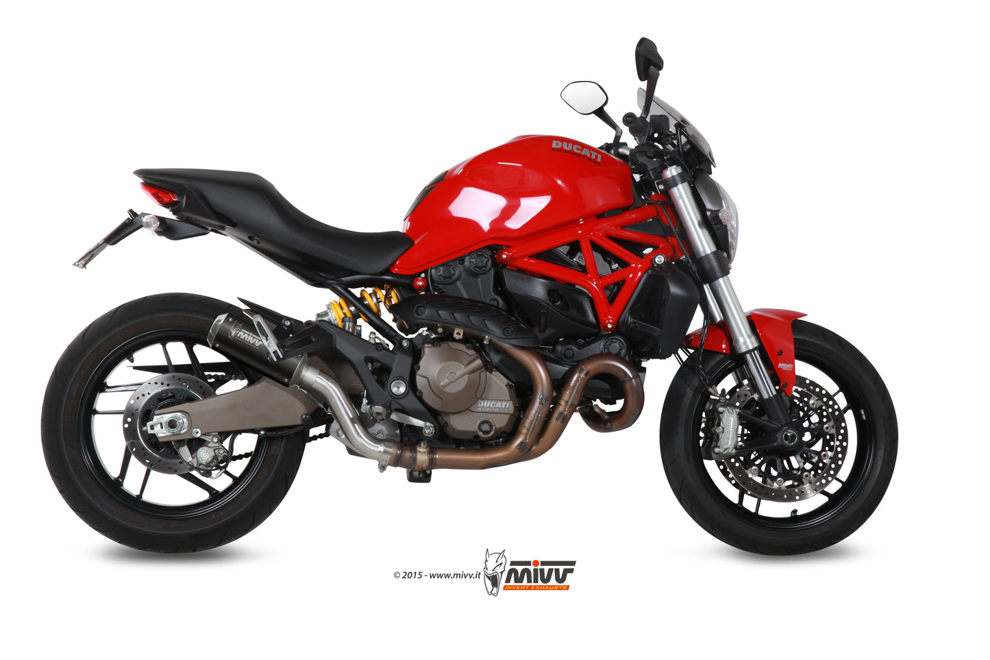 MIVV Slip-on, MK3 Black, Standard Exhaust For Ducati Monster 821 14-17, Monster 1200 / S 14-16