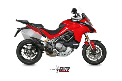 MIVV Slip-on, Suono Black, Standard Exhaust For Ducati Multistrada 1200 15-17, Multistrada 1260 18-20