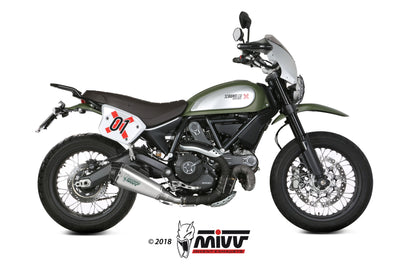 MIVV Slip-on, Delta Race Stainless Steel, Standard Exhaust For Ducati Scrambler 800 2015-2020