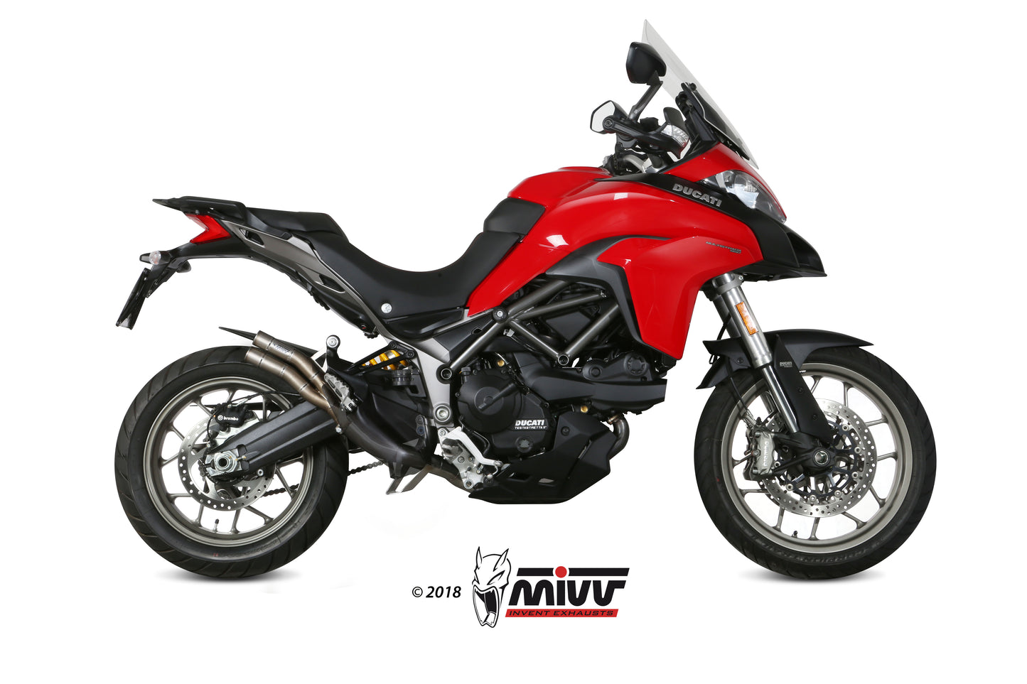 MIVV No-kat pipe (compatible with both MIVV and original silencers). Exhaust For Ducati Multistrada 950 2017-2021