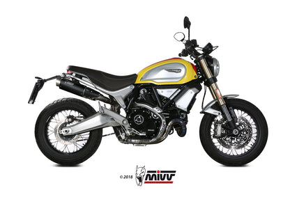 MIVV 2 Slip-on, GPpro Black, Standard Exhaust For Ducati Scrambler 1100 2018-2020