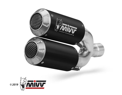MIVV 2 Slip-on, MK3 Black, Standard Exhaust For Ducati Monster 1200 / S 2014-2016