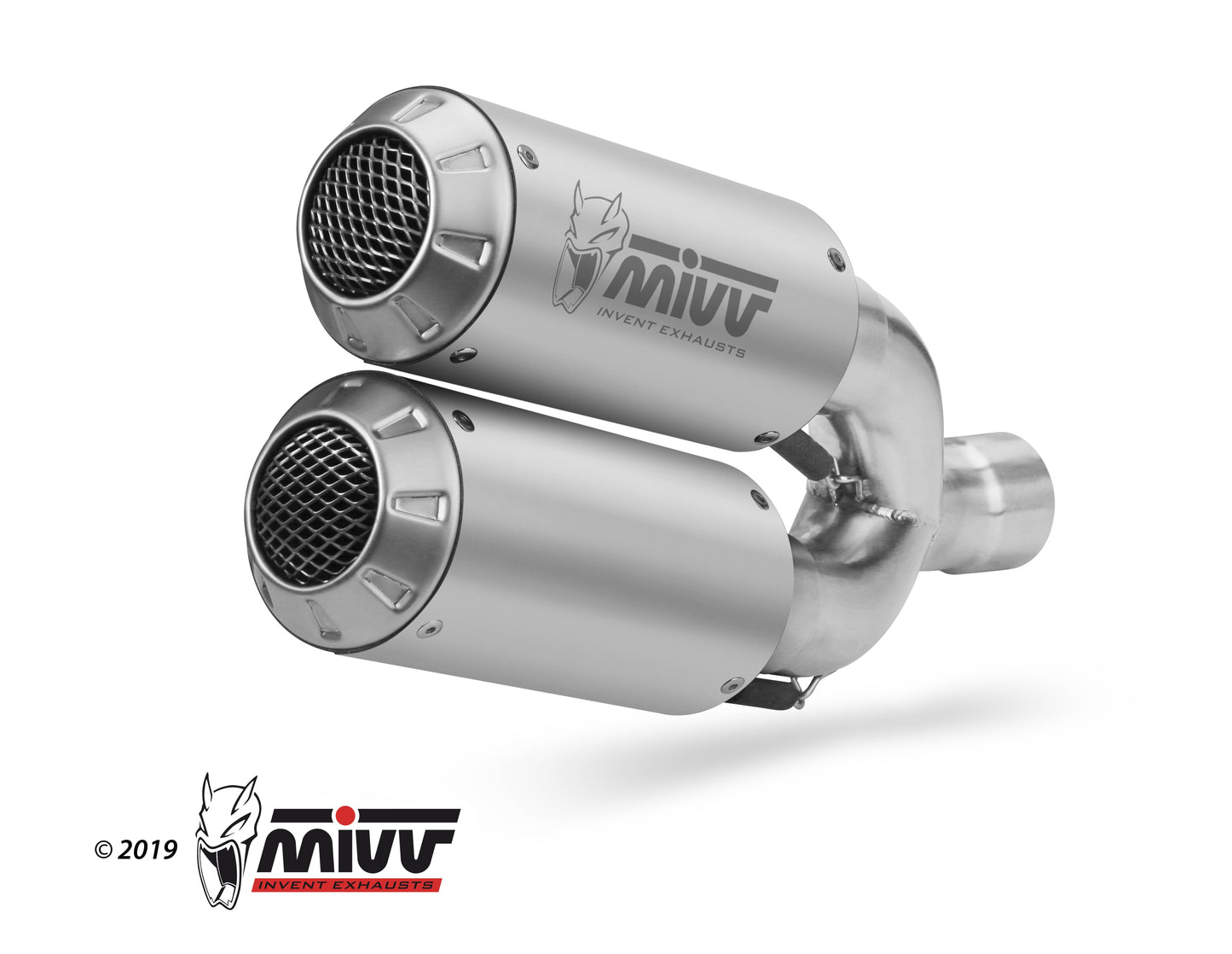 MIVV 2 Slip-on, MK3 Stainless Steel, Standard Exhaust For Ducati Monster 1200 / S 2014-2016