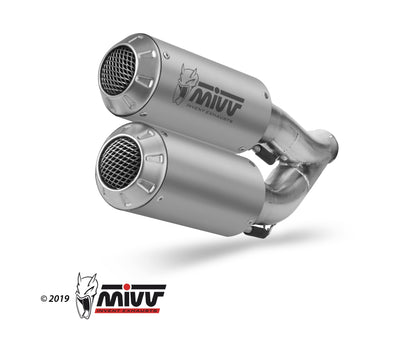 MIVV 2 Slip-on, MK3 Stainless Steel, Standard Exhaust For Ducati Monster 821 18-20, Monster 1200 17-21