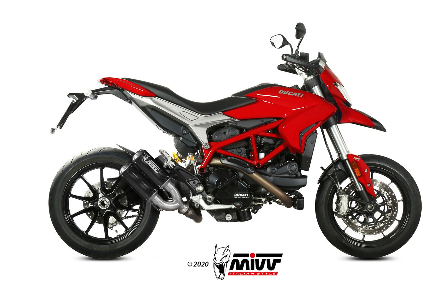 MIVV 2 Slip-on, MK3 Carbon, Standard Exhaust For Ducati Hypermotard 939 2016-2018