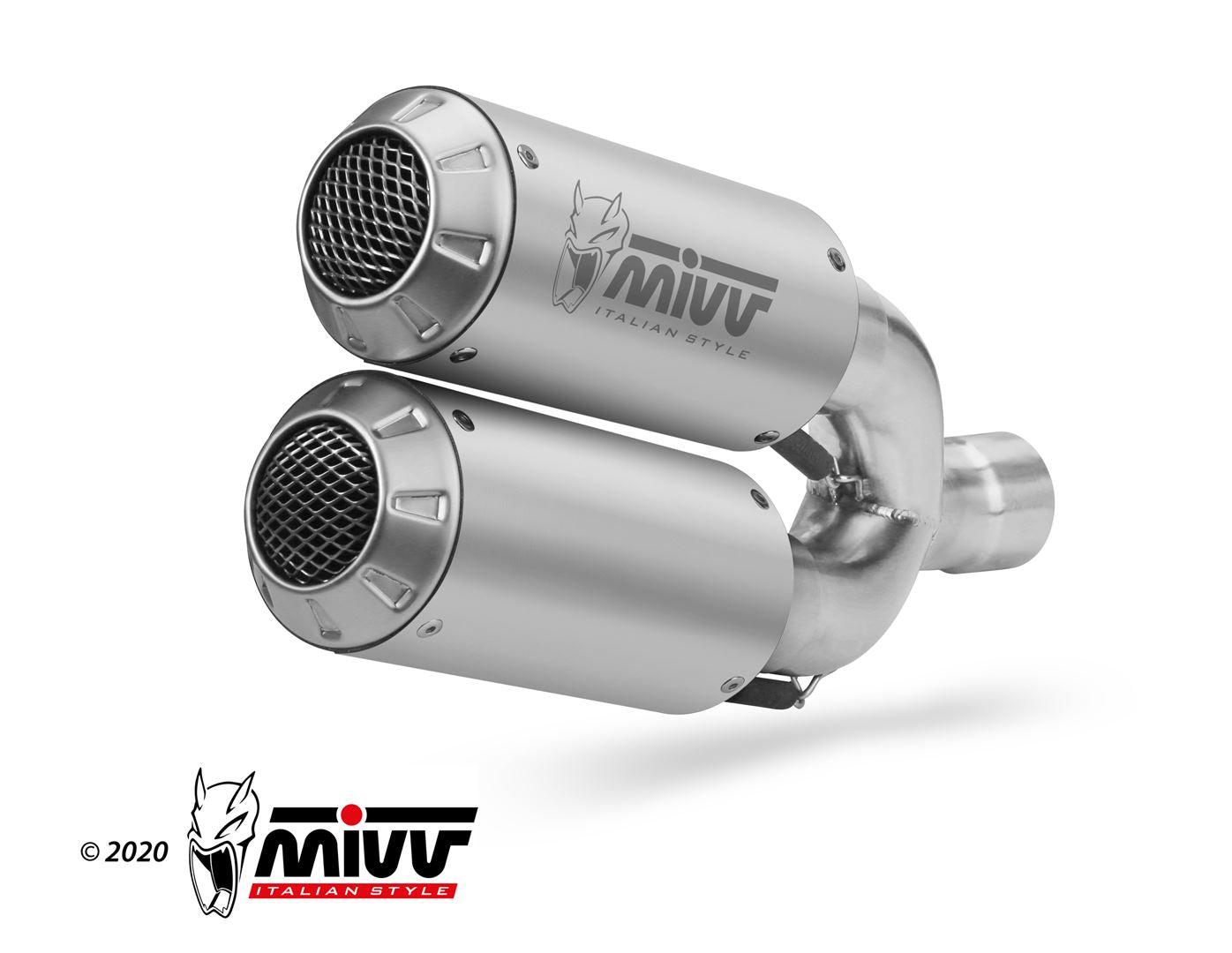 MIVV 2 Slip-on, MK3 Stainless Steel, Standard Exhaust For Ducati Hypermotard 939 2016-2018