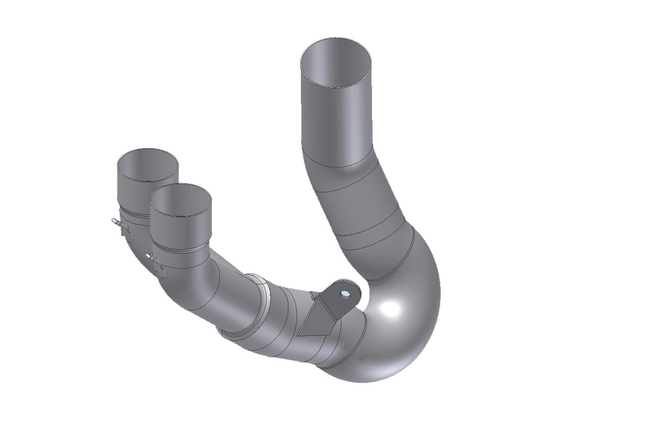 MIVV 2 Slip-on, No-kat pipe (compatible with both MIVV and original silencers).] [Remapping recommended.] [Not compatible with SP Euro5] Exhaust For Ducati Hypermotard 950/ SP 2019-2020