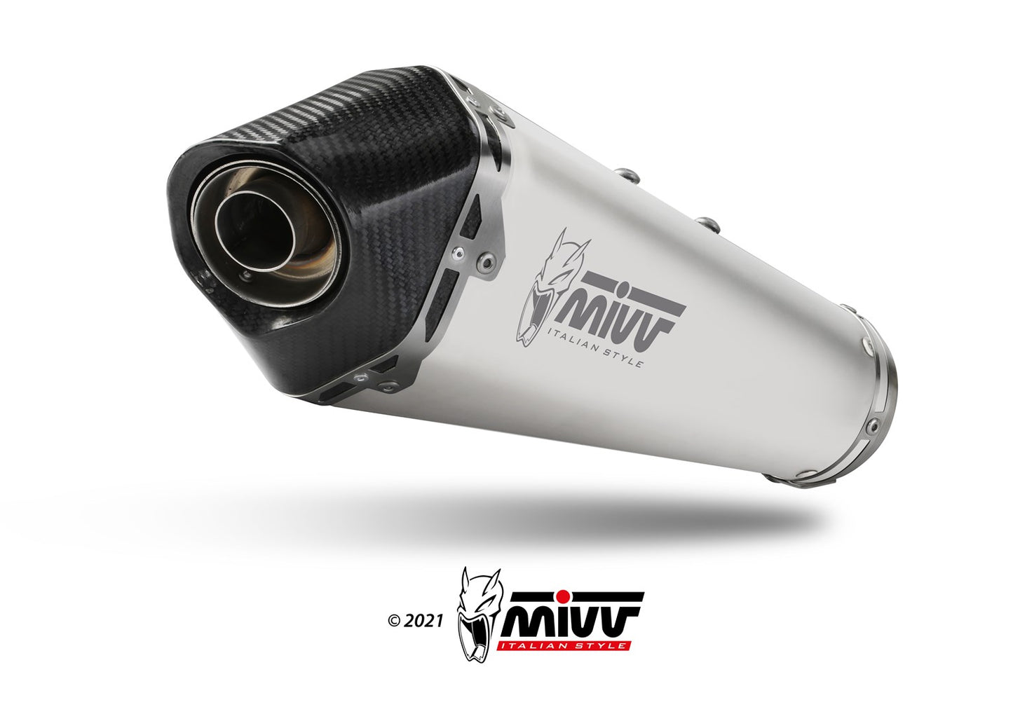 MIVV 2 Slip-on, Delta Race Stainless Steel, Standard Exhaust For Ducati Panigale V2 2020-2021