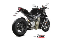 MIVV 2 Slip-on, X-M1 Black, Standard Exhaust For Ducati Streetfighter V4 2020-2021