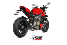 MIVV 2 Slip-on, X-M1 Titan, Standard Exhaust For Ducati Streetfighter V4 2020-2021