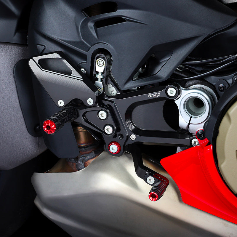 Bonamici Racing Aluminium Rearsets "Street Race" for the Ducati Panigale V4 / V4S 2025