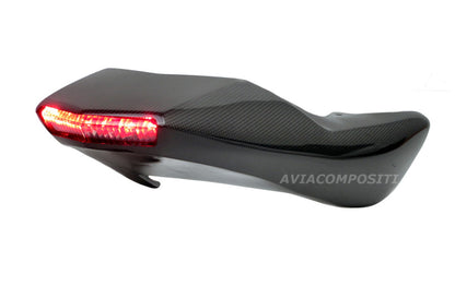 AviaCompositi Carbon Fiber Tail For Single Muffler Exhaust for Ducati Hypermotard 1100 / Evo / 796