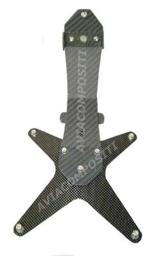 AviaCompositi Carbon Fiber License plate Mount Kit  for Tail For Single Muffler Exhaust for Ducati Hypermotard 1100 / Evo / 796