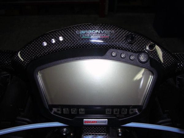 CARBONVANI - DUCATI 848 / 1098 & 1198 CARBON FIBER INSTRUMENT COVER FOR TC DASH (2007-13)