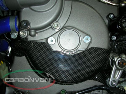 CARBONVANI - DUCATI 848 / 1098 & 1198 CARBON FIBER ENGINE GUARDS LH/RH WITH ATTACHMENT HOOKS (2007-13)