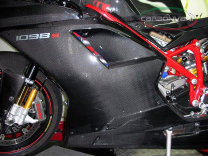 CARBONVANI - DUCATI 848 / 1098 & 1198 CARBON FIBER SBK LH SIDE PANEL (2007-13)
