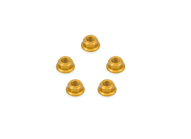 CNC Racing Set of 5 ring gear nuts for the FC212 / FC301 / FC302 (hold sprocket to carrier), For Ducati and MV Agusta models - M8x1.25