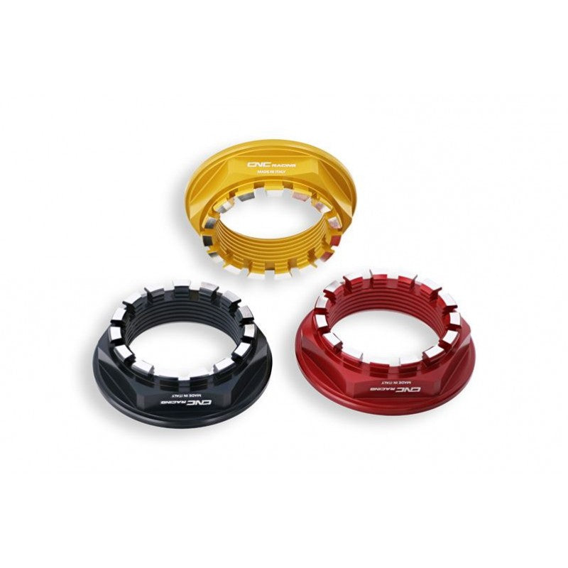 CNC Racing Bi-Color Left Hand (sprocket) Rear Axle Nut for small hub (5 hole) Ducati