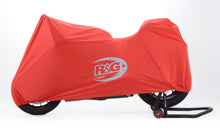 R&G Racing Tailored Indoor Dust Cover for Ducati Panigale 899/1199/1299  red  with silver graphics
