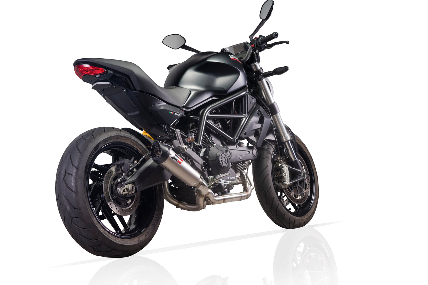QD Exhaust Full System with Tri-Cone or Max-Cone Muffler for Monster 797