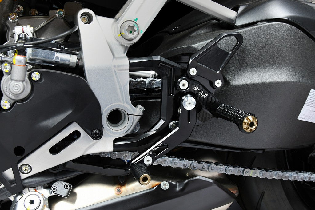 Bonamici Racing Aluminium Rearsets for the Ducati Streetfighter V2 2022+