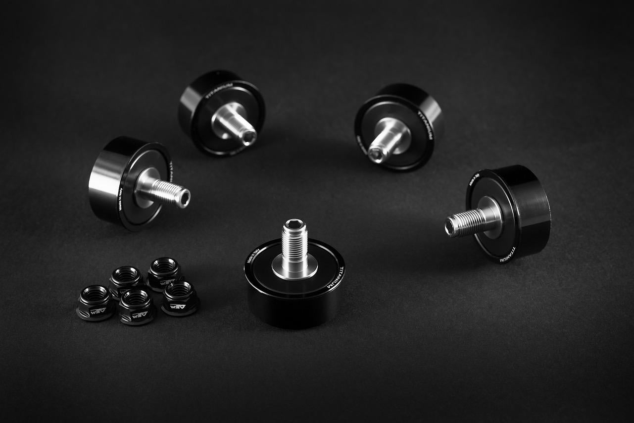 AEM FACTORY - 5 DUCATI TITANIUM CUSH DRIVES WITH COLOR MATCHED ALUMINUM NUTS